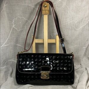 Arcadia made in Italy patent leather bag with removable strap
